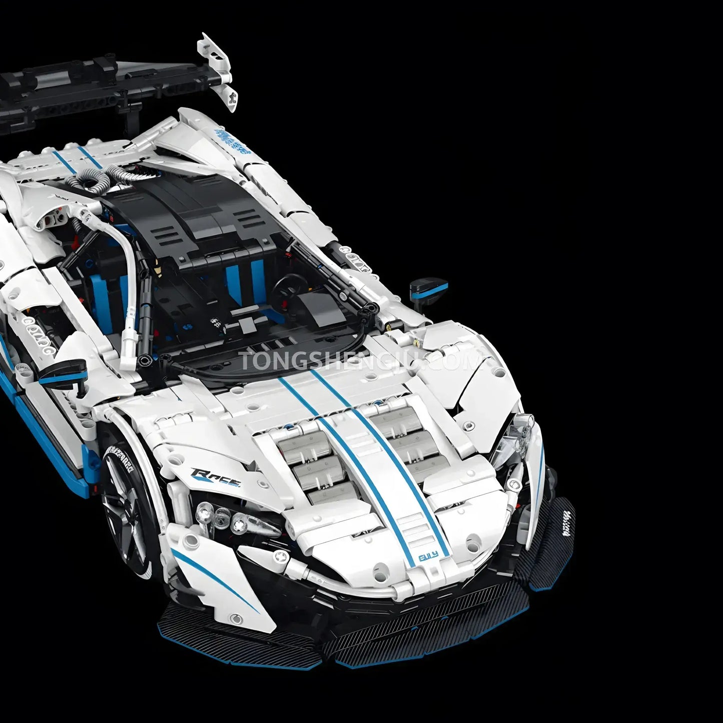 guly technic 10652 mclaren p1 drift building set model car compatible with lego speed champions series