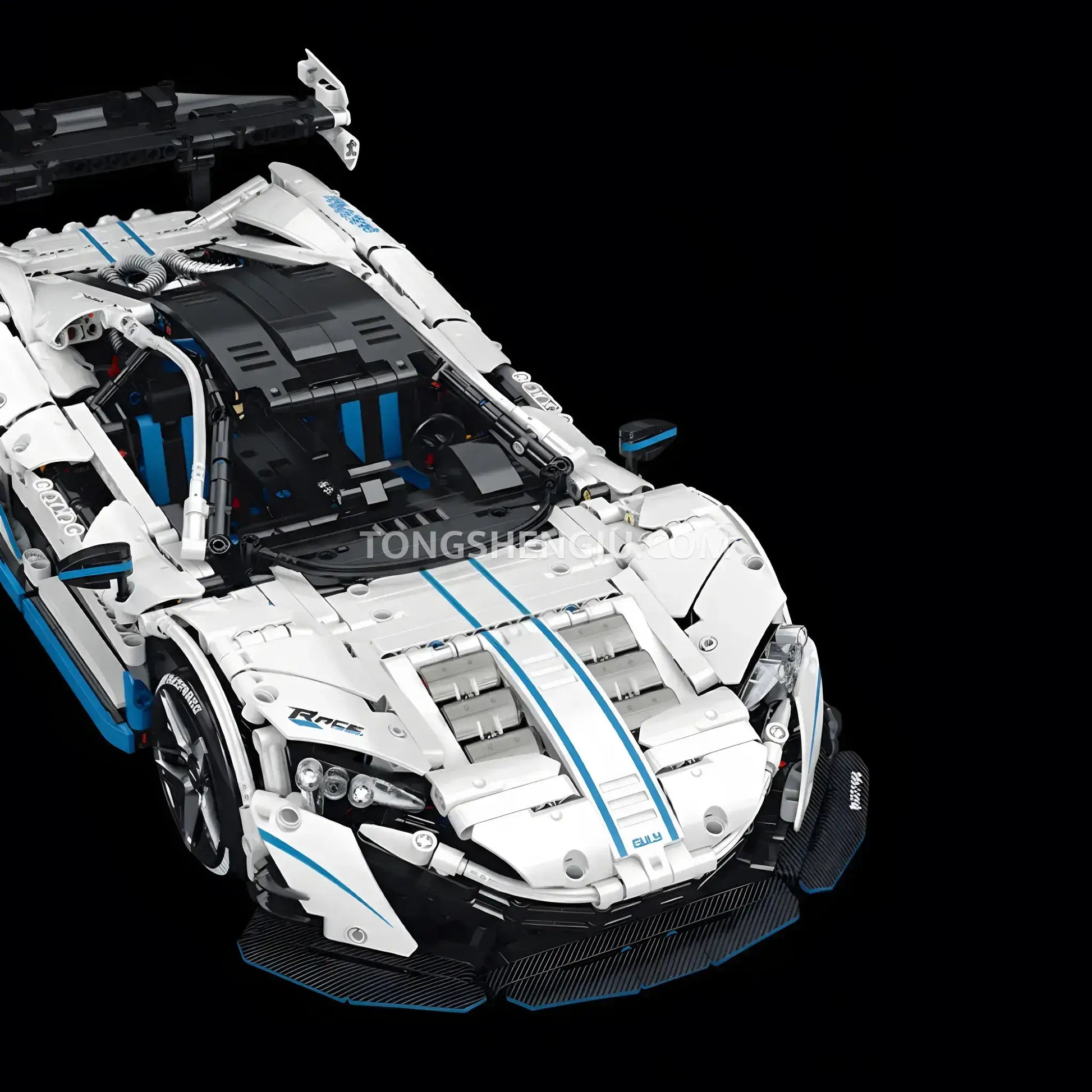 guly technic 10652 mclaren p1 drift building set model car compatible with lego speed champions series