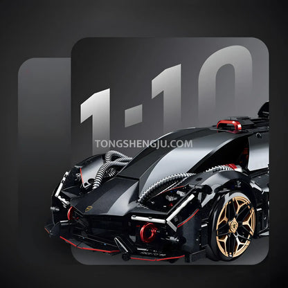 guly 10654 lambo millanio sports car building blocks set 1/10 scale model