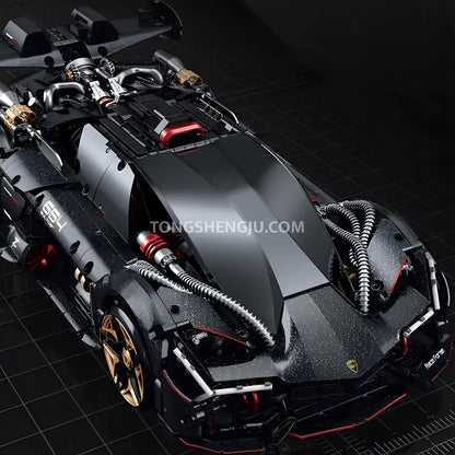 guly 10654 lambo millanio sports car building blocks set compatible raceforge top speed series