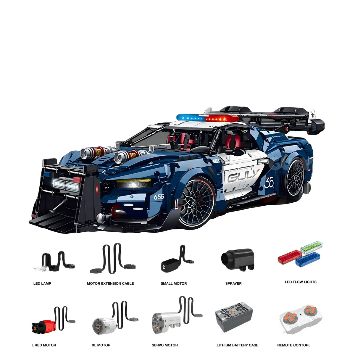 Tongshengju Technic Super Police Car Building Blocks Set For