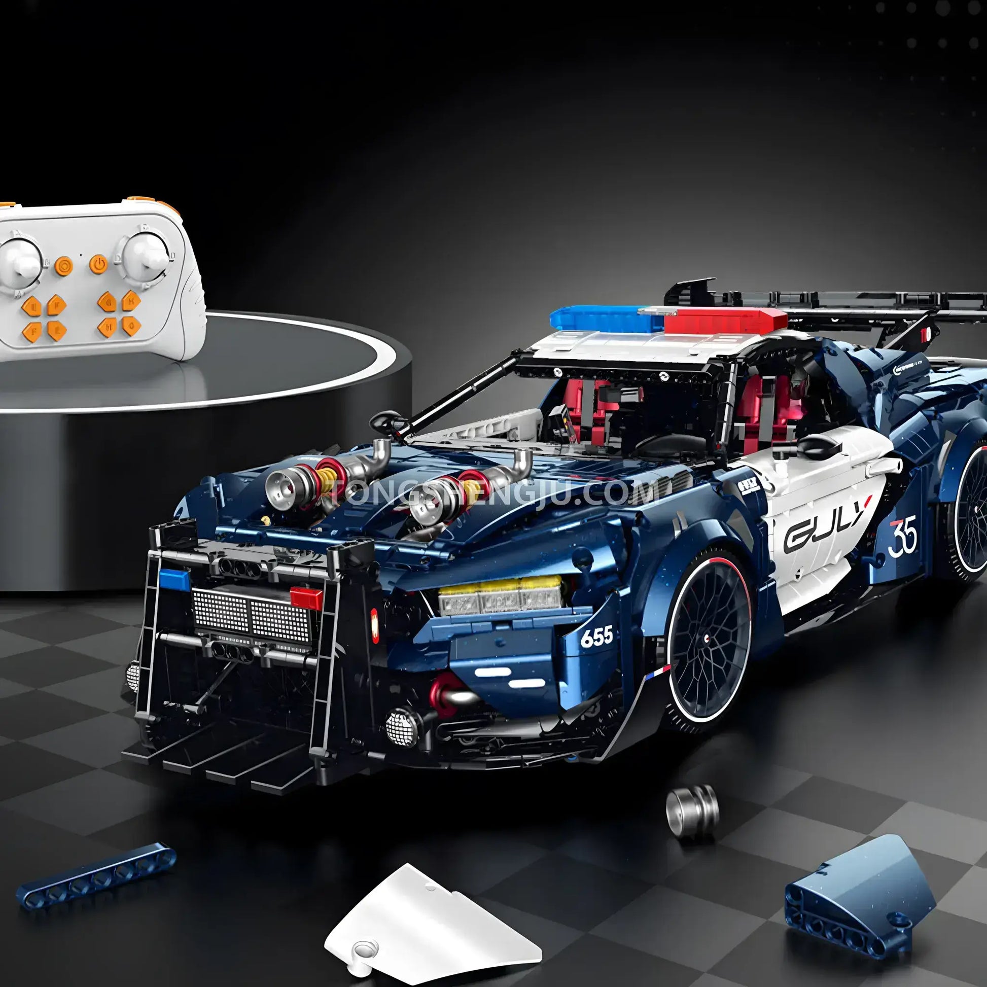top gear police car challenge Tongshengju Technic Super Police Car Building Blocks Set For Adults Co – TONGSHENGJU