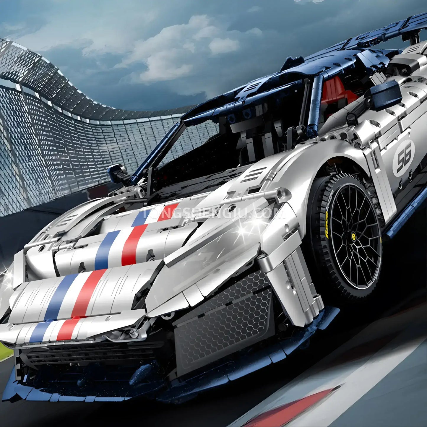 guly 10656 technic falali f8 sports car building set model car compatible with lego technic series