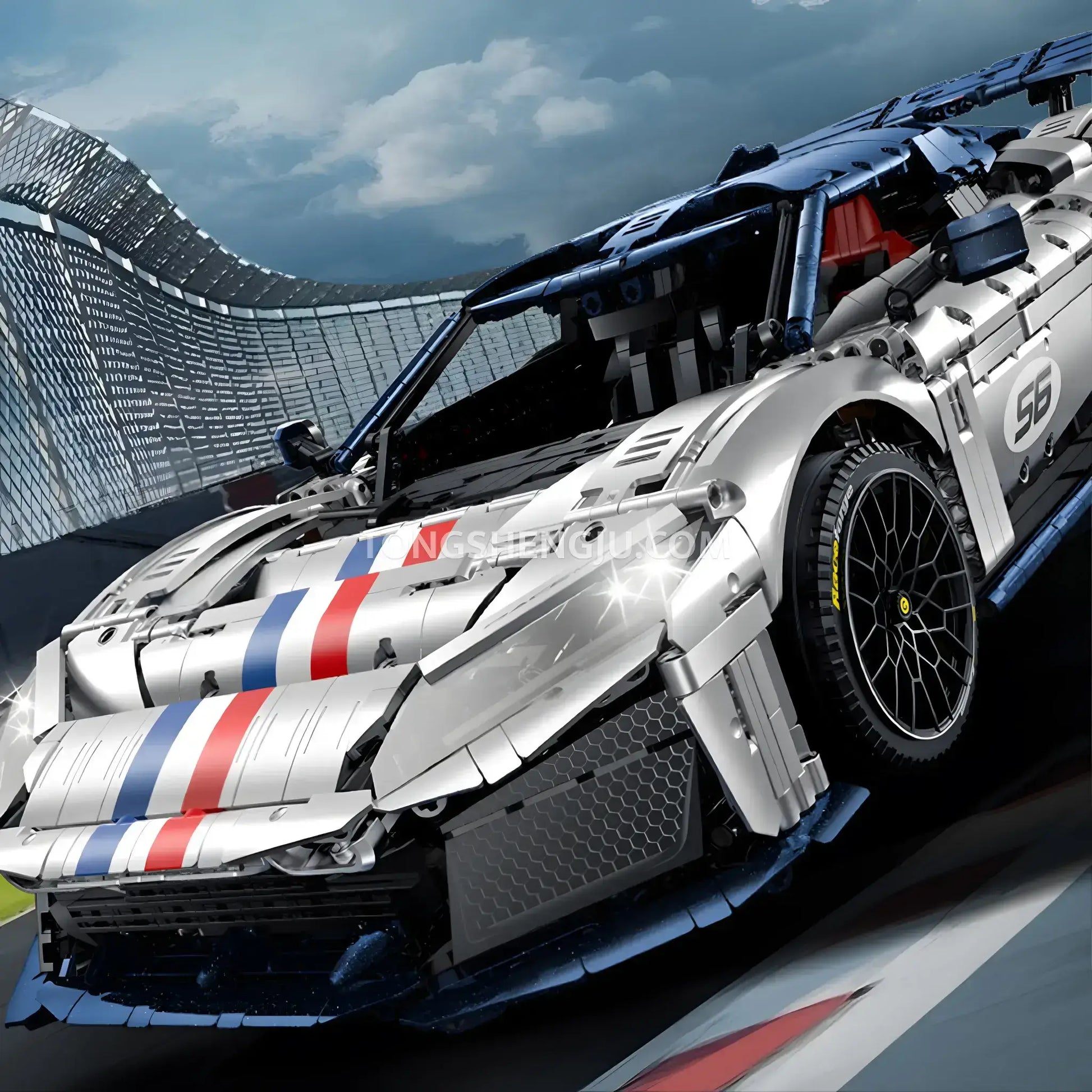 guly 10656 technic falali f8 sports car building set model car compatible with lego technic series