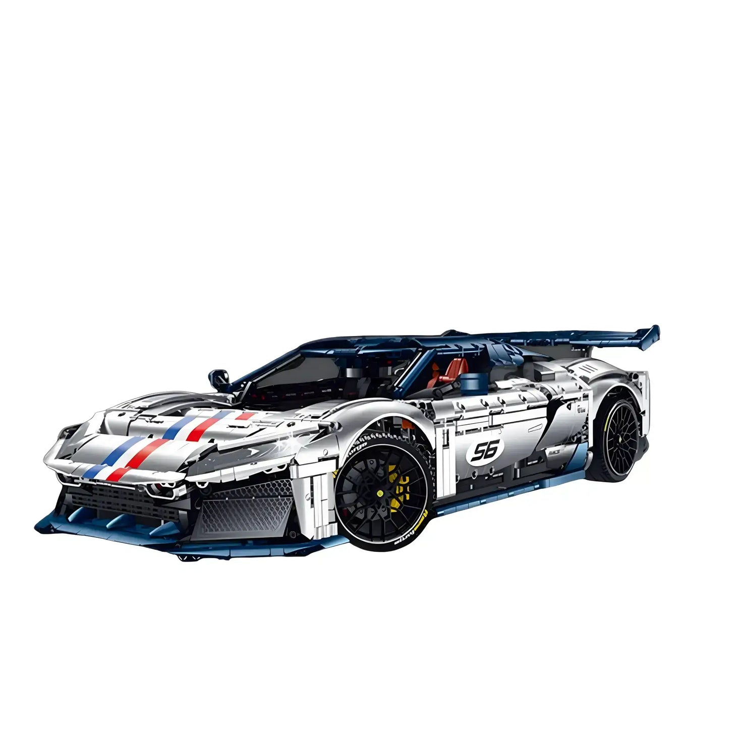 static version of guly 10656 technic falali f8 sports car building set model car