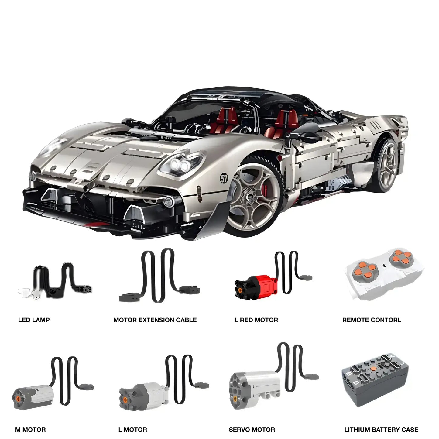 dynamic version of guly 10657 pagani utopia sports car building set model car 