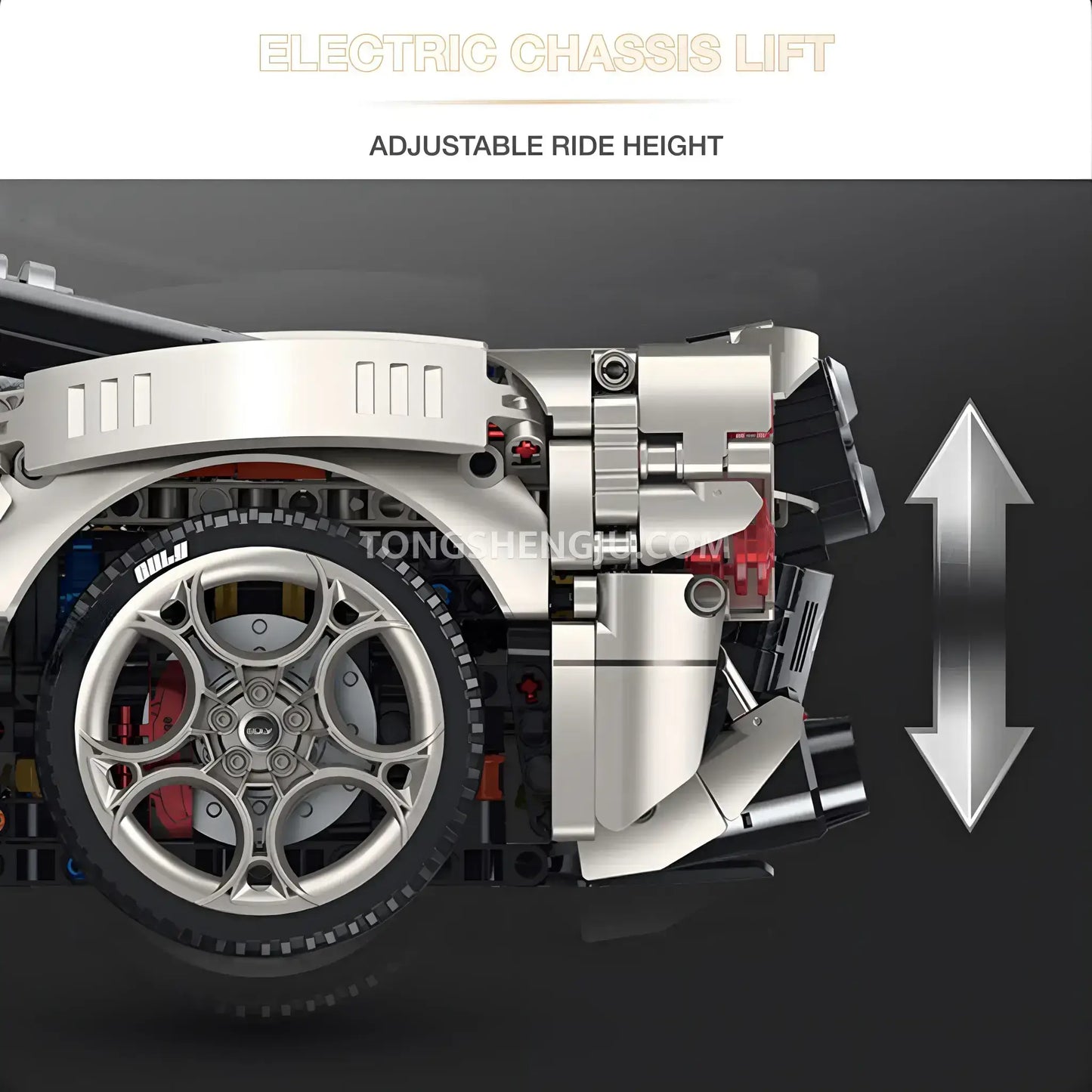 guly 10657 pagani utopia sports car building set model car motorized chassis lift