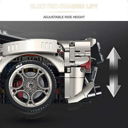  guly 10657 pagani utopia sports car building set model car motorized chassis lift