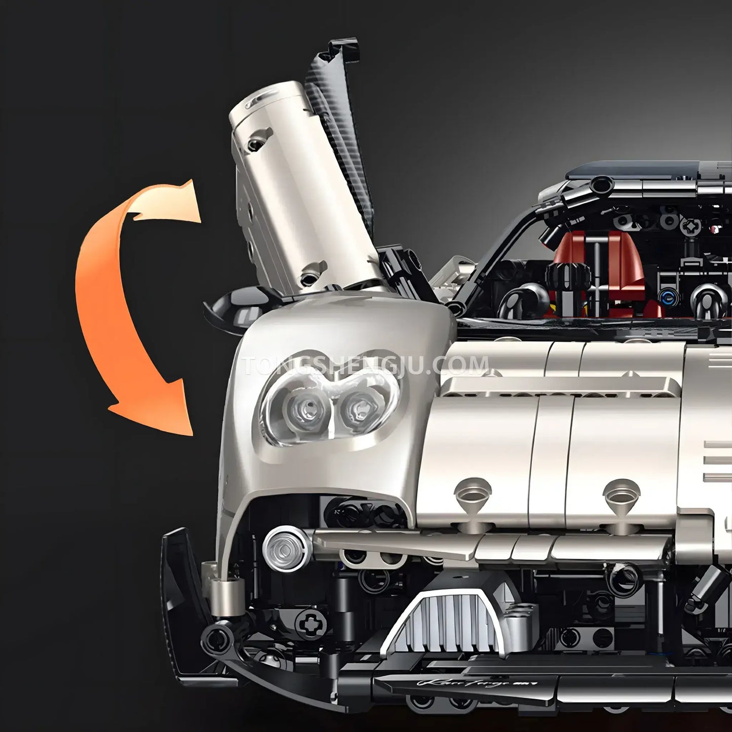  guly 10657 pagani utopia sports car building set model car motorized lifting doors