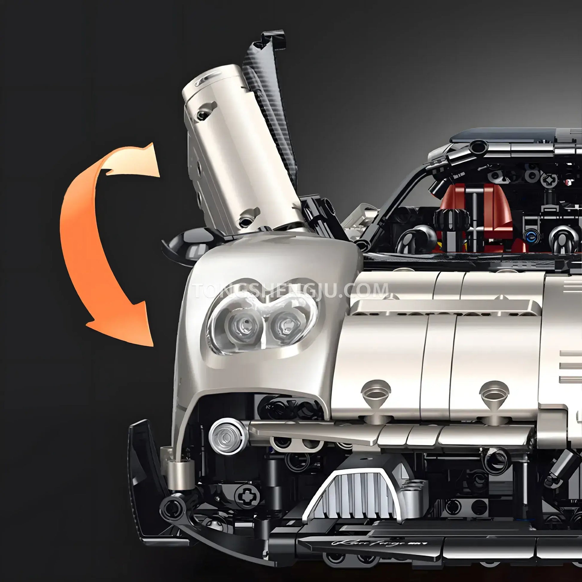  guly 10657 pagani utopia sports car building set model car motorized lifting doors