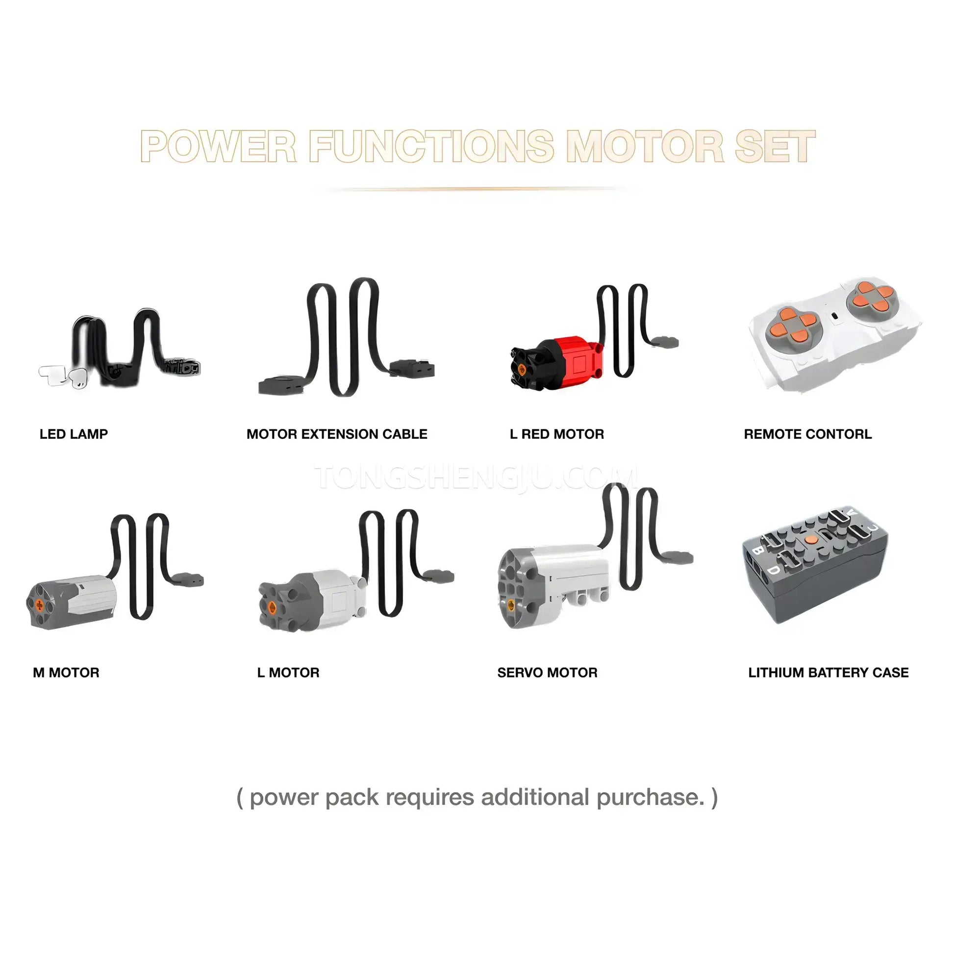 power functions motor set of  guly 10657 pagani utopia sports car building set model car 