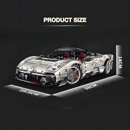 product size of  guly 10657 pagani utopia sports car building set model car 