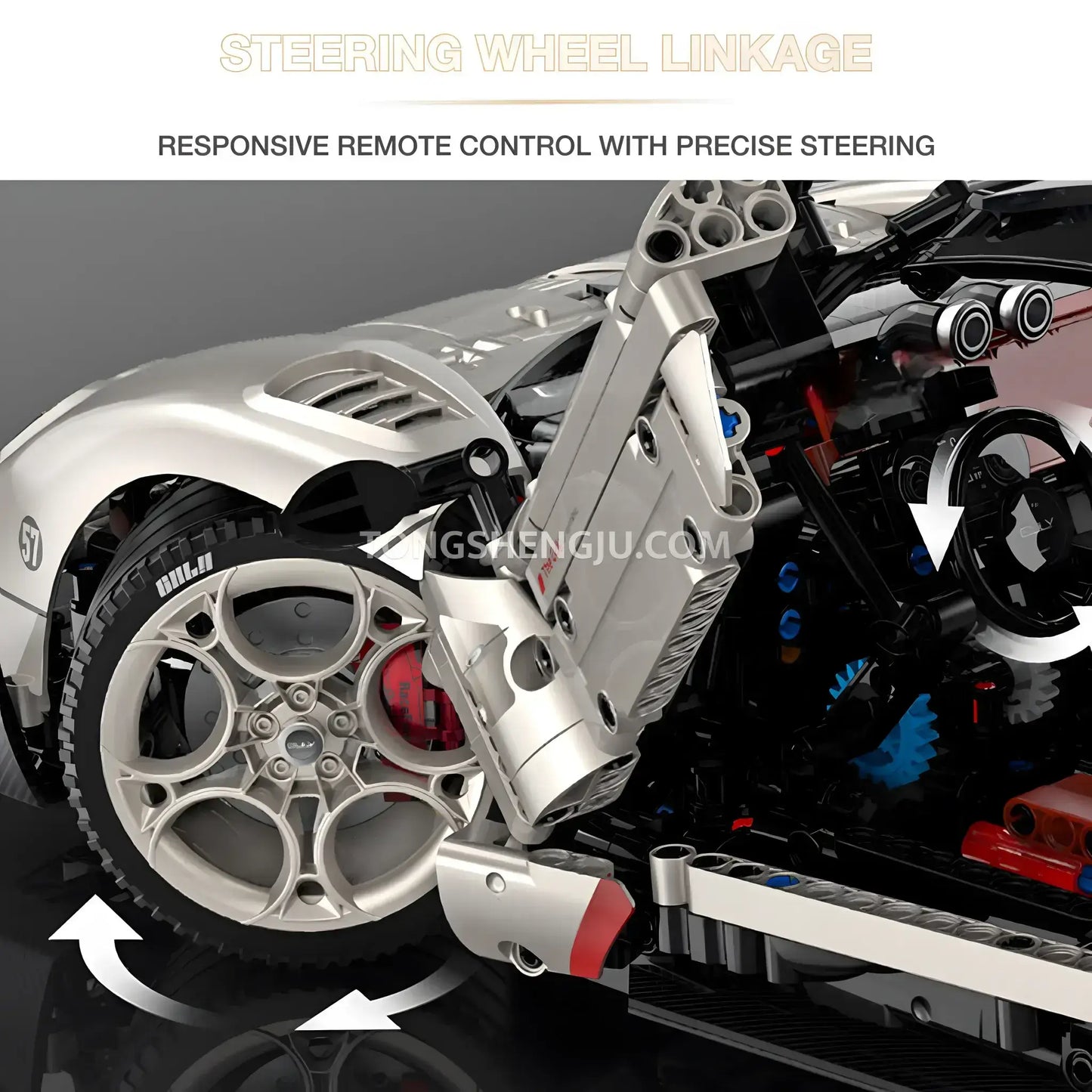  guly 10657 pagani utopia sports car building set model car steering wheel linkage