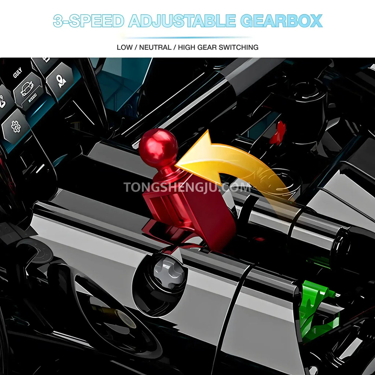 guly 10660 technic lamborghini huracan sports car building set model car 3-speed adjustable gearbox