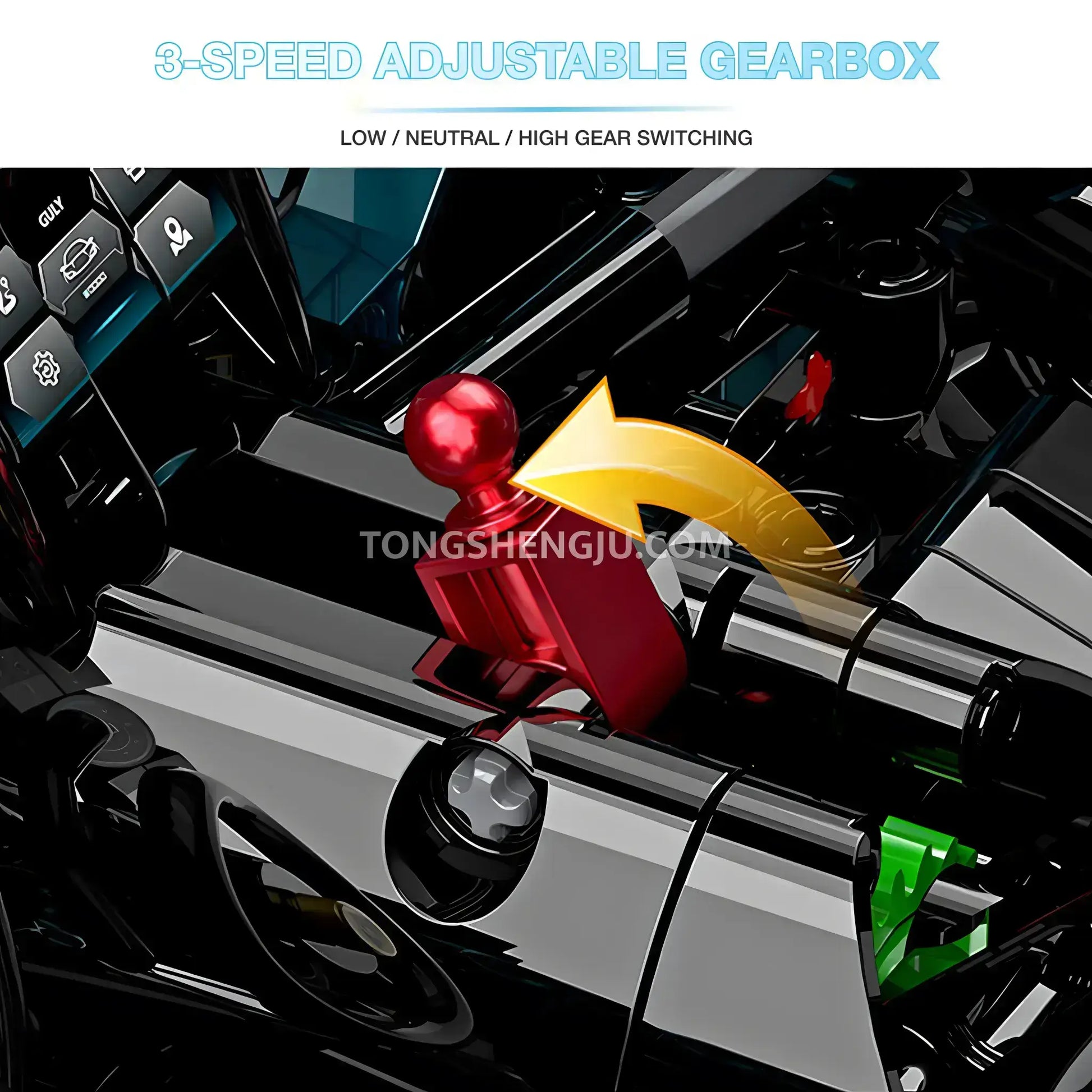 guly 10660 technic lamborghini huracan sports car building set model car 3-speed adjustable gearbox