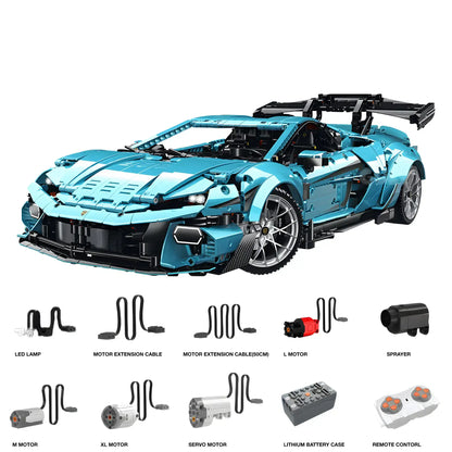 dynamic version of guly 10660 technic lamborghini huracan sports car building set model car 