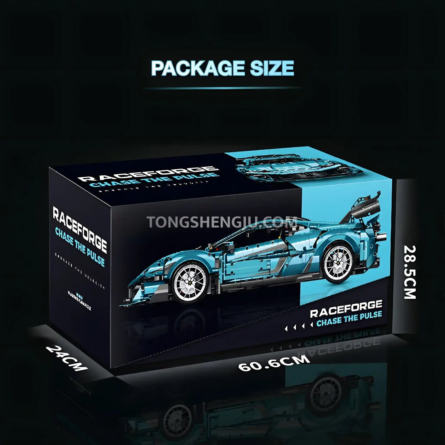 package size of guly 10660 technic lamborghini huracan sports car building set model car 