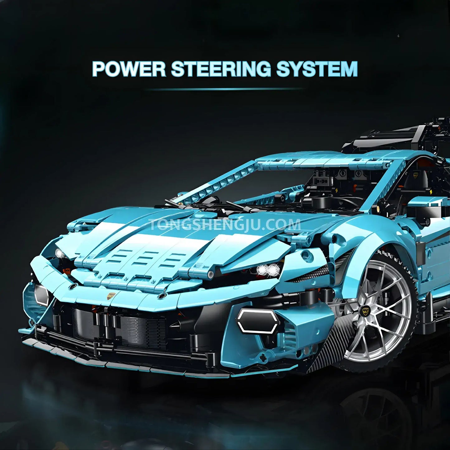 guly 10660 technic lamborghini huracan sports car building set model car power steering system
