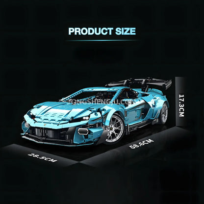 product size of guly 10660 technic lamborghini huracan sports car building set model car 