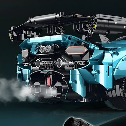 guly 10660 technic lamborghini huracan sports car building set model car simulated exhaust steam mist system