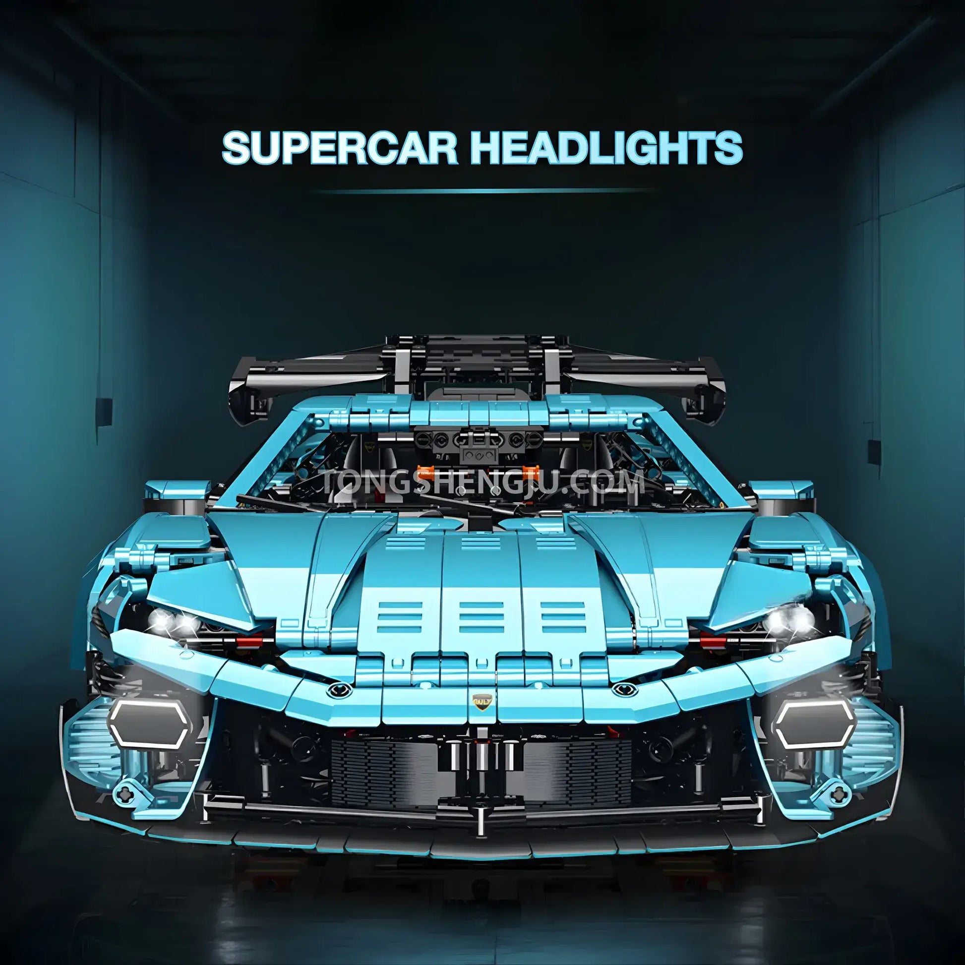 guly 10660 technic lamborghini huracan sports car building set model car supercar headlights