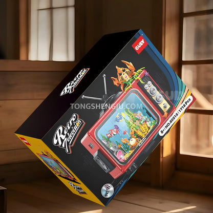 guly 60518 retro tv model game building set exquisite gift box