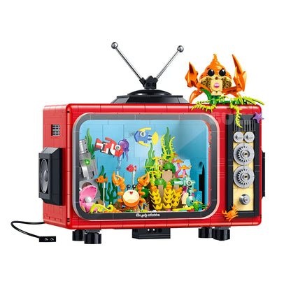 static version of guly 60518 retro tv model game building set