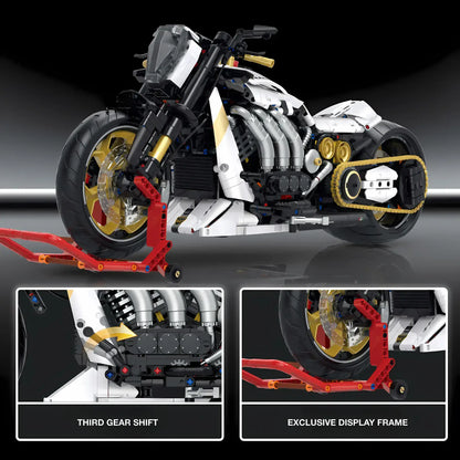 guly 60522 lamborghini entita model motorcycle building blocks toy  third gear shift and exclusive display frame