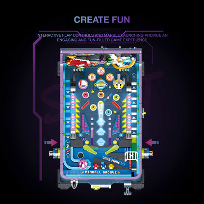 guly 60526 pinball game model mecha building blocks toy create fun