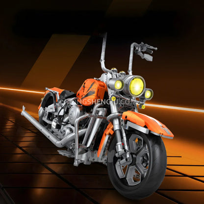 guly 60531 halei softail deluxe motorcycle building blocks set model compatible with lego