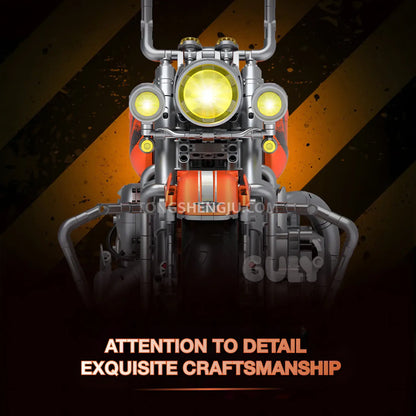 guly 60531 halei softail deluxe motorcycle building blocks set model attention to detail exquisite craftsmanship