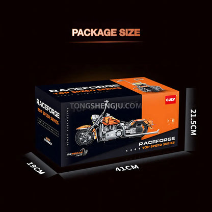 package size of guly 60531 halei softail deluxe motorcycle building blocks set model
