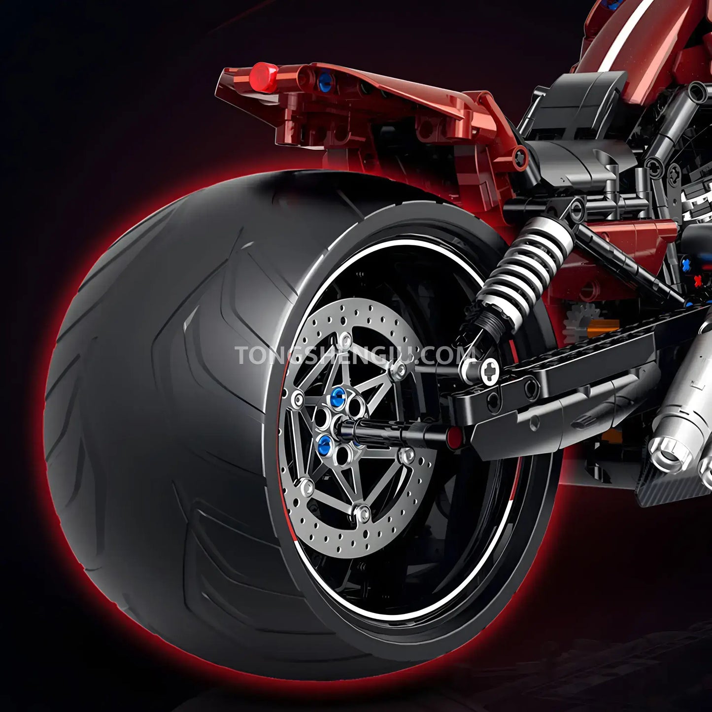 Tongshengju Technic Night Rod Motorcycle Building Blocks Set For Adults Collectible (1787PCS)