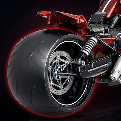 Tongshengju Technic Night Rod Motorcycle Building Blocks Set For Adults Collectible (1787PCS)