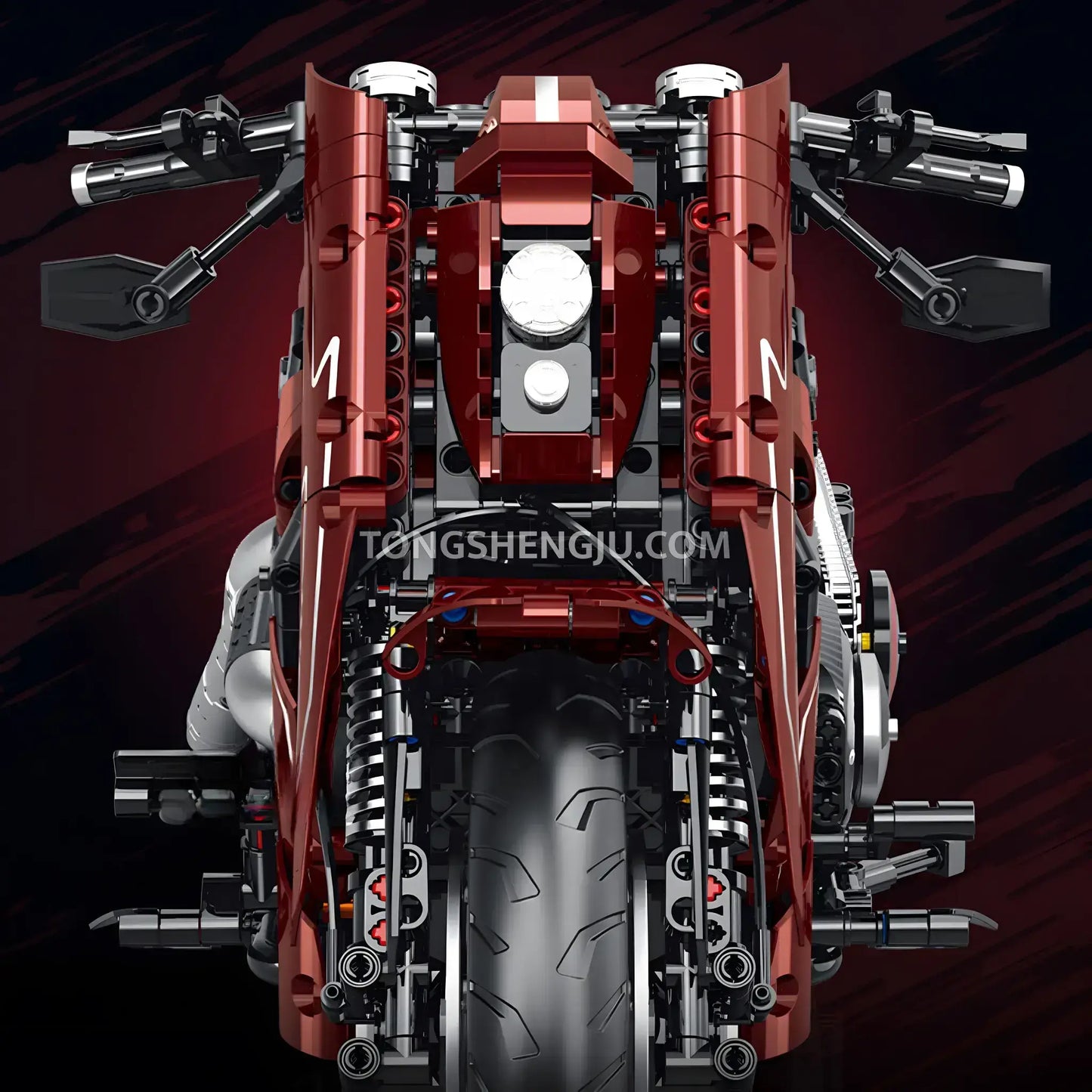Tongshengju Technic Night Rod Motorcycle Building Blocks Set For Adults Collectible (1787PCS)