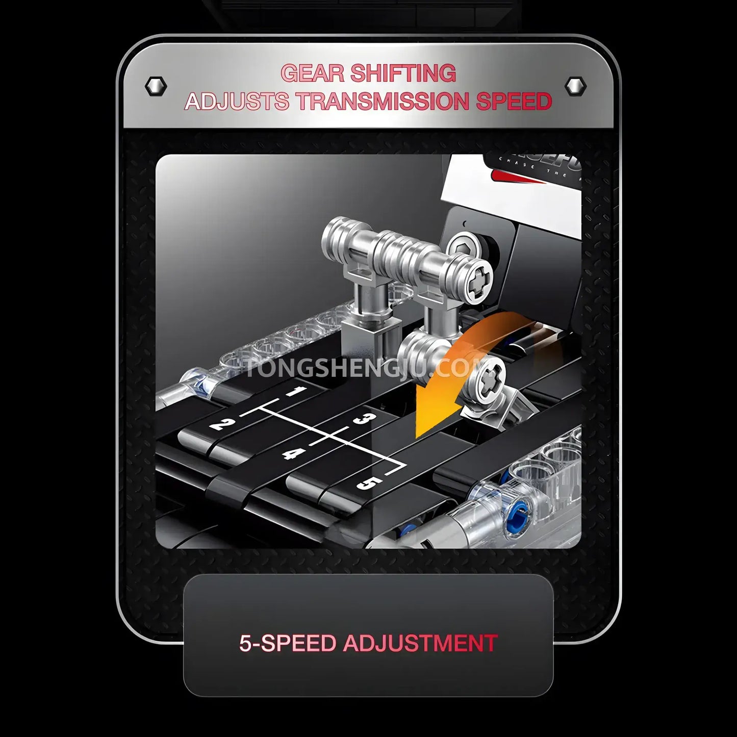 guly 60555 ferrari raceforge v12 engine model car building blocks set 5 speed adjustment