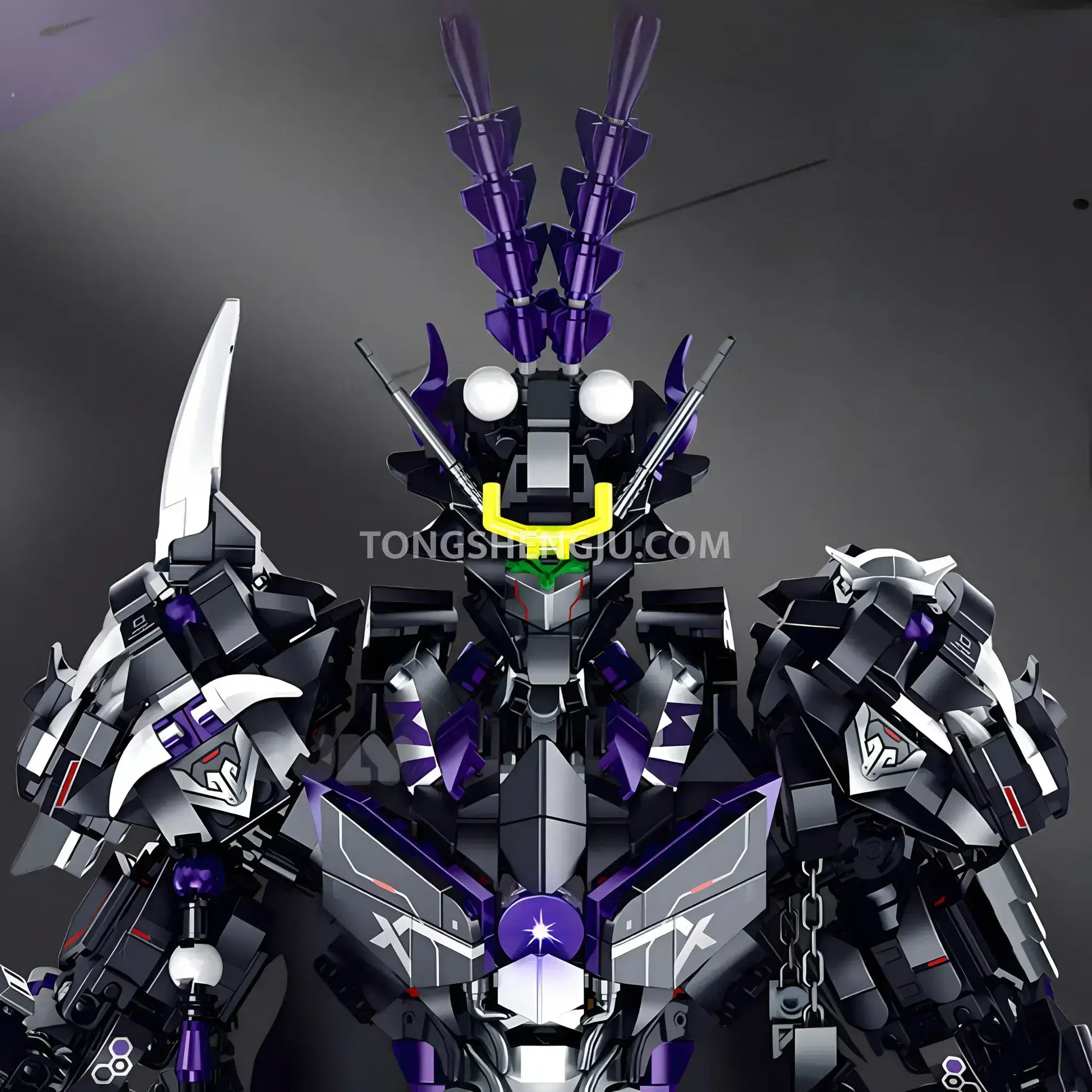 guly 80505 black myth wukong model technic mecha building blocks set head