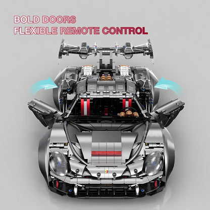 guly 10629 baoshijie 918 model car building blocks toy bold doors flexible remote control