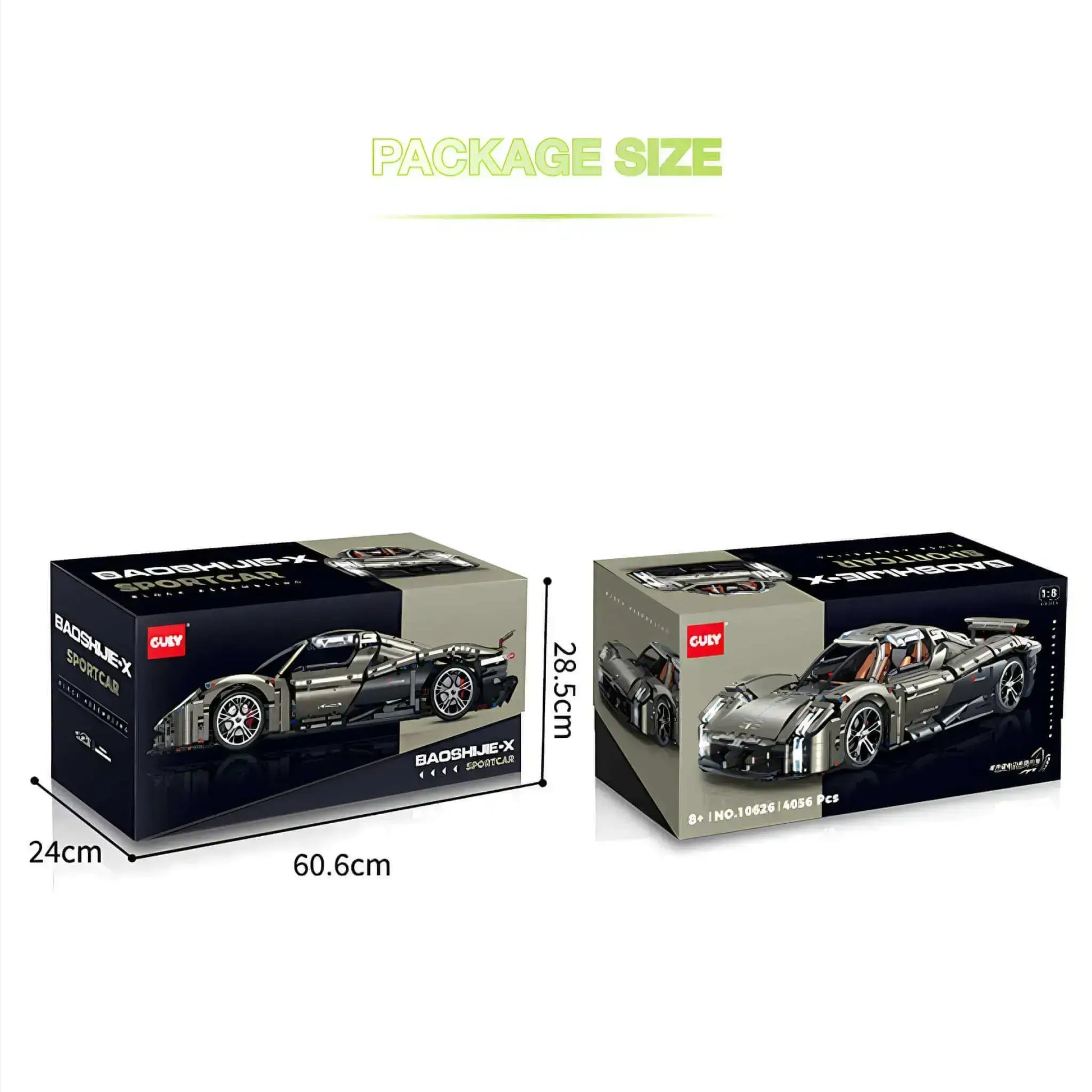 Tongshengju 1:8 Mission X Model 4056-Pieces Sports Car Building Blocks