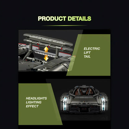 product details of GULY 10626 porsche mission x sports car building blocks set model car electric lift tail and headlights lighting effect