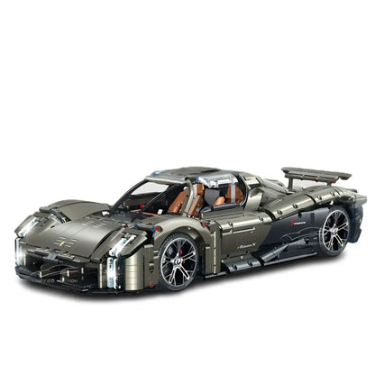 static version of GULY 10626 porsche mission x sports car building blocks set model car
