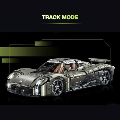 GULY 10626 porsche mission x sports car building blocks set car track mode