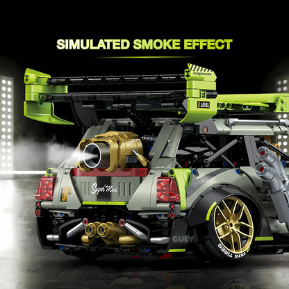 guly 10632 bmmini building blocks model toy car simulated smoke effect