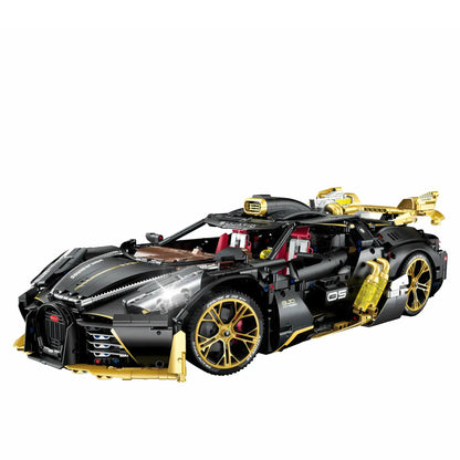static version of guly 10631 bujiadi heiyezhis w16 sports car building blocks set model car