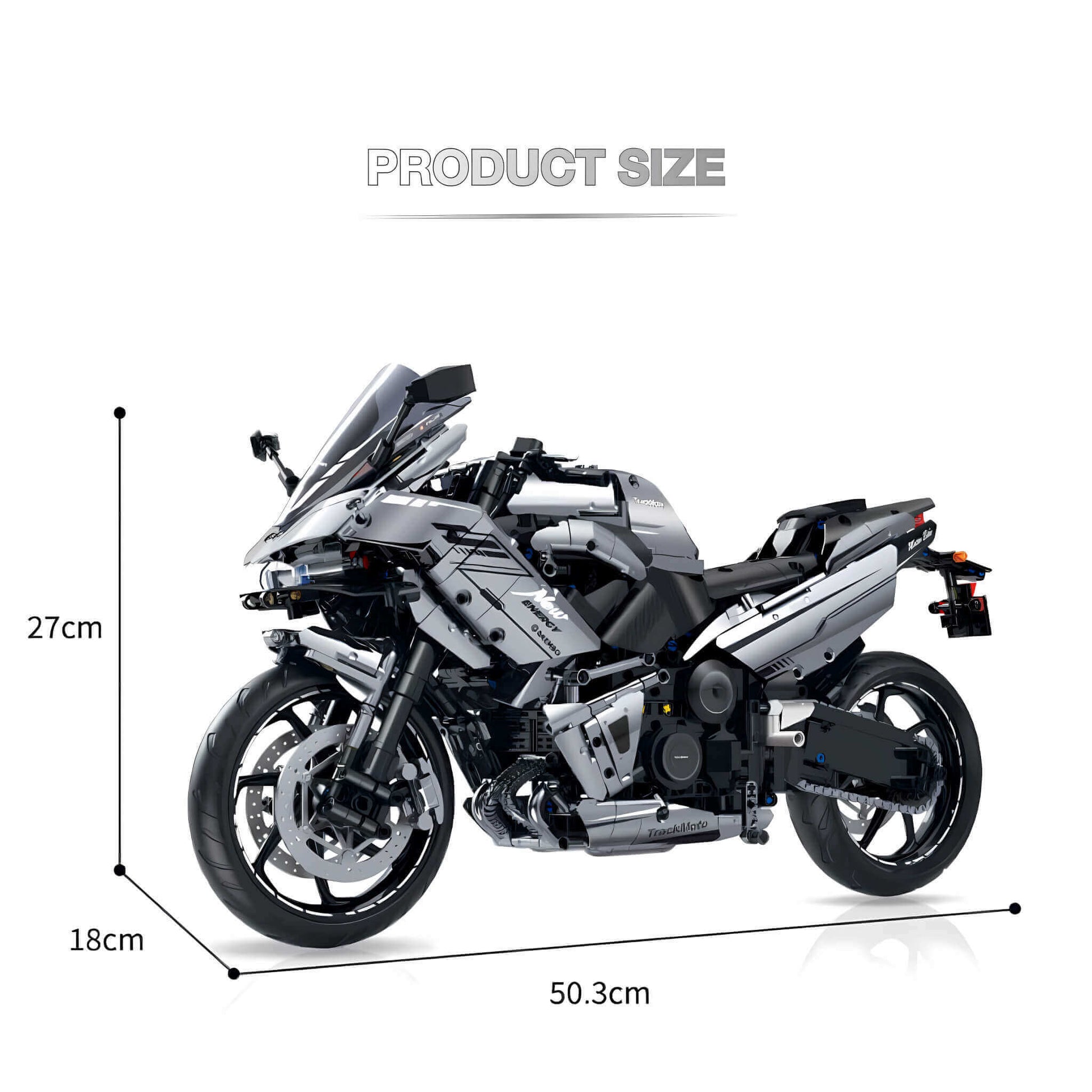 product size of guly 60525 chuanqi 7 building blocks model toy motorcycle