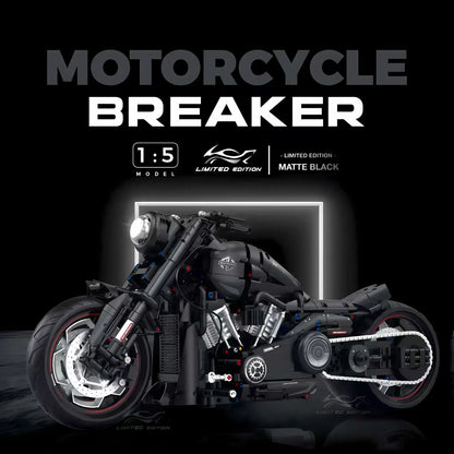 guly 60521 halei breaker model motorcycle building blocks set compatible with lego 