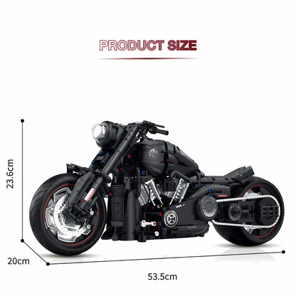 product size of guly 60521 halei breaker model motorcycle building blocks set