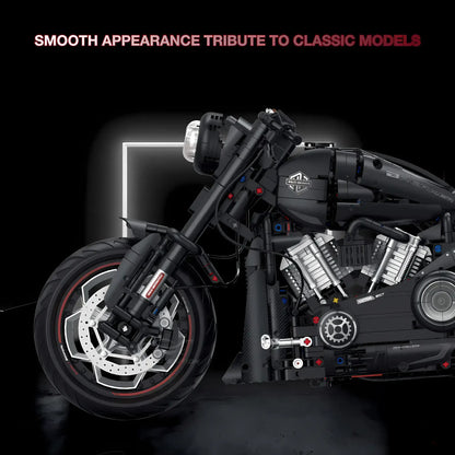 guly 60521 halei breaker model motorcycle building blocks set smooth appearance tribute to classic models