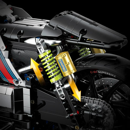 guly 60520 lutesii c-01 building blocks model toy motorcyle elastic shock absorber