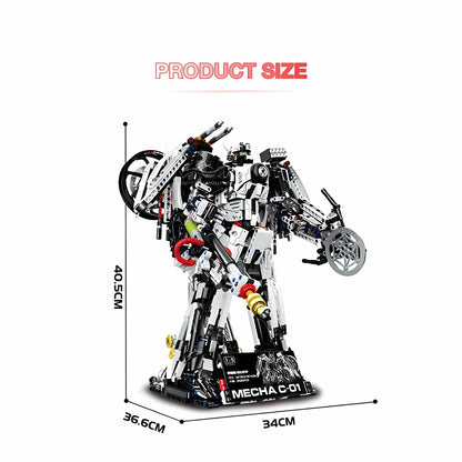 mecha product size of guly 60520 lutesii c-01 building blocks model toy motorcyle